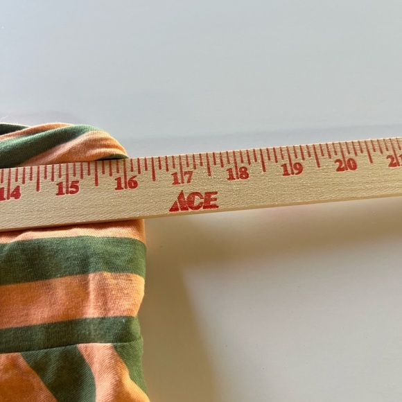 Vintage Y2K Patagonia orange green striped travel festival skirt L outdoor - Picture 7 of 8